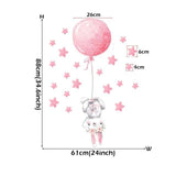 ChandeliersDecor.com-Rabbit with Balloons Wall Decal: Playful Design