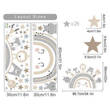 ChandeliersDecor.com-Rainbow Animals Wall Decal – Vibrant and Playful Designs