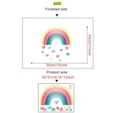 ChandeliersDecor.com-Rainbow Love Heart Wall Stickers for Baby Room