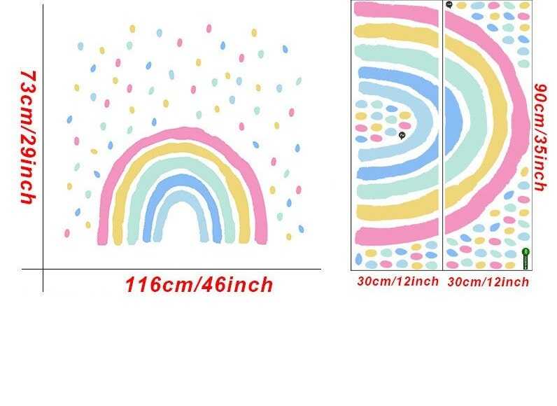 ChandeliersDecor.com-Rainbow Wall Stickers | Big Rainbow Wall Decal | Large Rainbow Wall Sticker