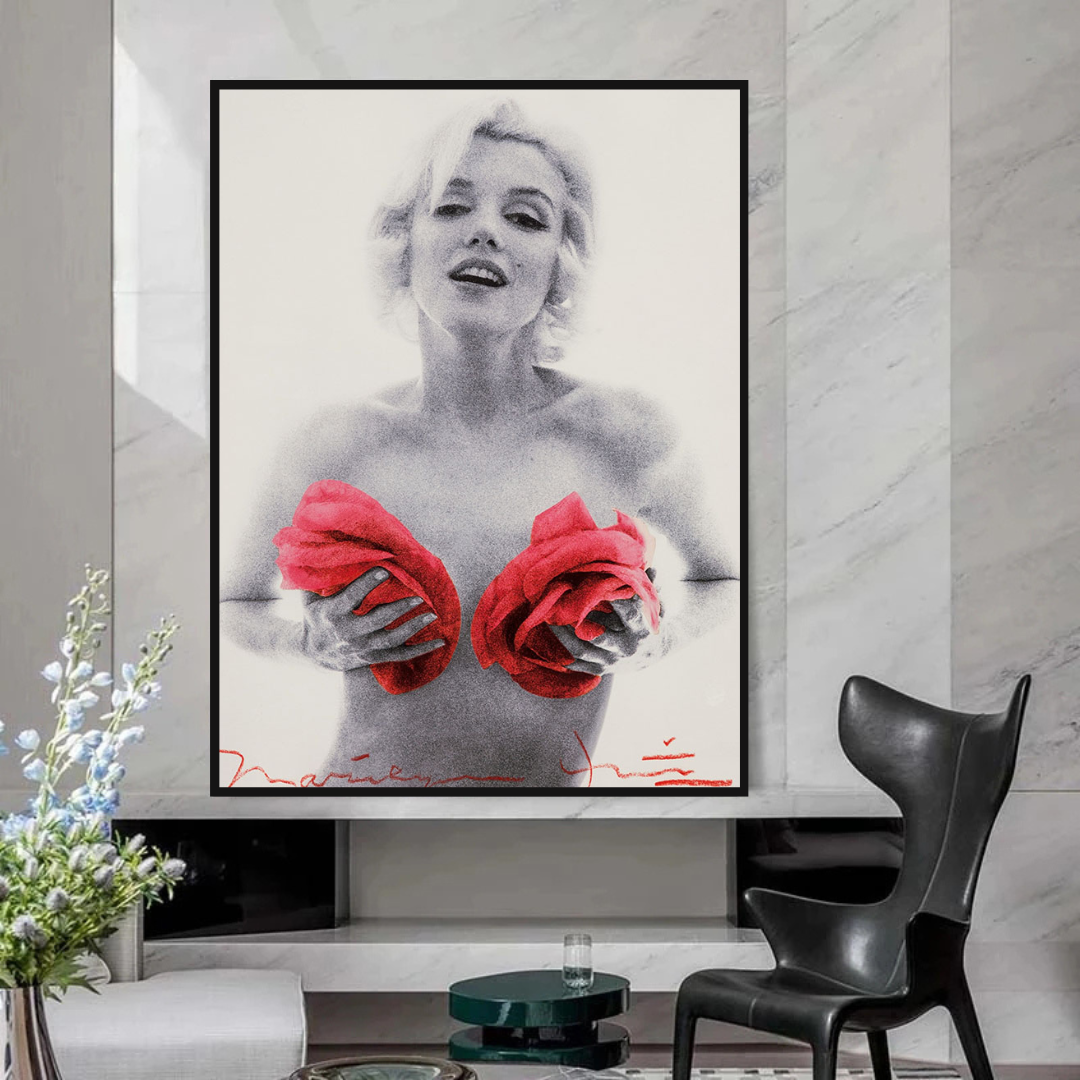 ChandeliersDecor.com-Wall Posters-Red Flowers: Marilyn Poster - Captivating Blossoms