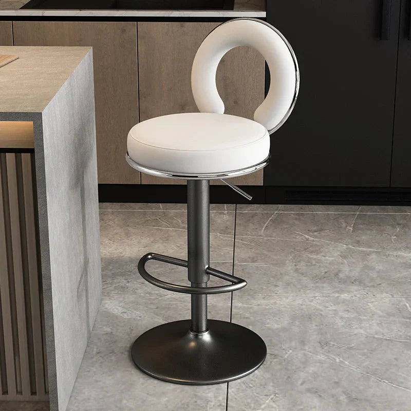 ChandeliersDecor.com-Bar Stools-Relaxing Swivel Altos Metal Backrest Bar Stools