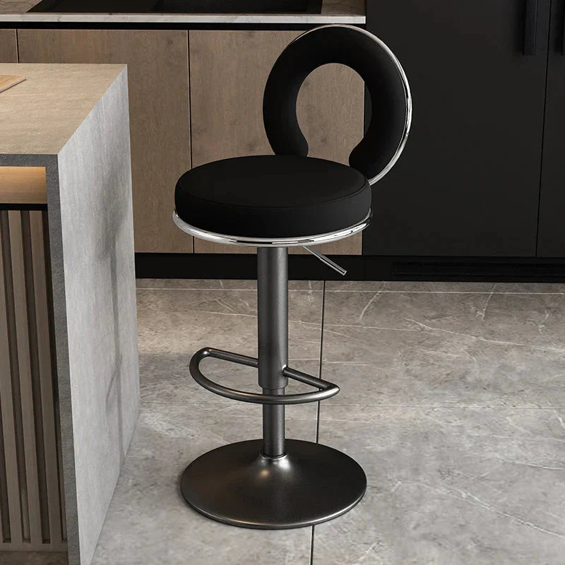 ChandeliersDecor.com-Bar Stools-Relaxing Swivel Altos Metal Backrest Bar Stools