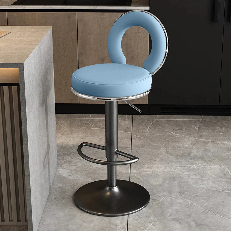 ChandeliersDecor.com-Bar Stools-Relaxing Swivel Altos Metal Backrest Bar Stools