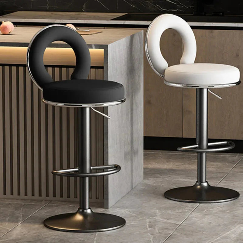 ChandeliersDecor.com-Bar Stools-Relaxing Swivel Altos Metal Backrest Bar Stools