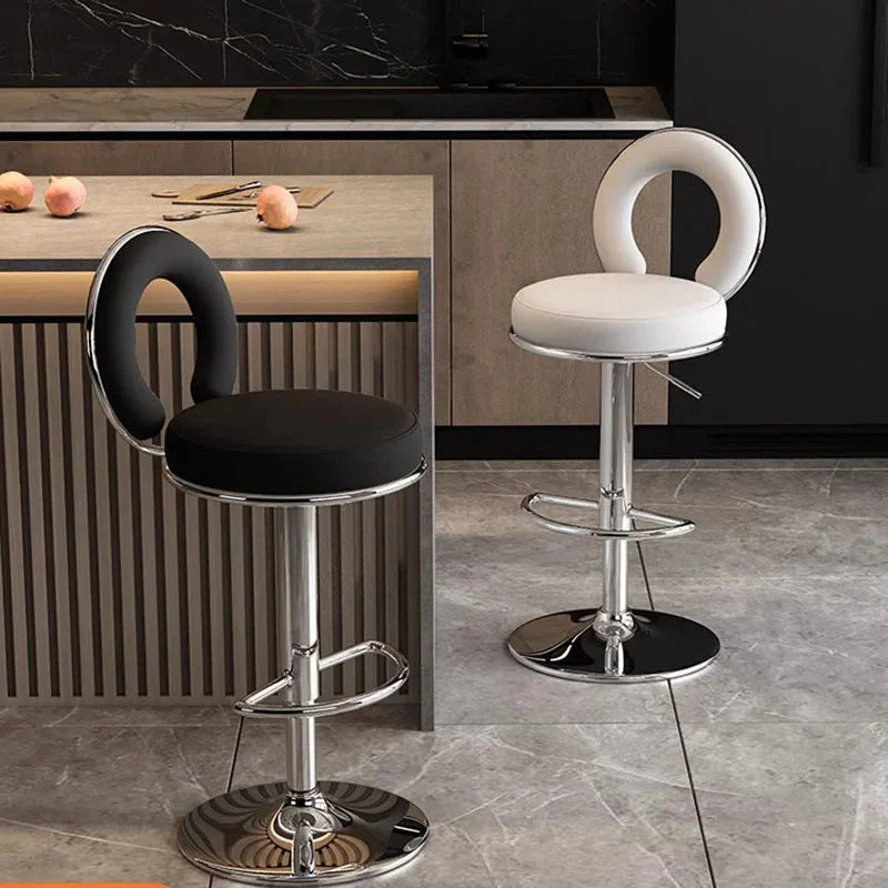 ChandeliersDecor.com-Bar Stools-Relaxing Swivel Altos Metal Backrest Bar Stools