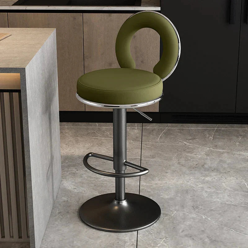 ChandeliersDecor.com-Bar Stools-Relaxing Swivel Altos Metal Backrest Bar Stools