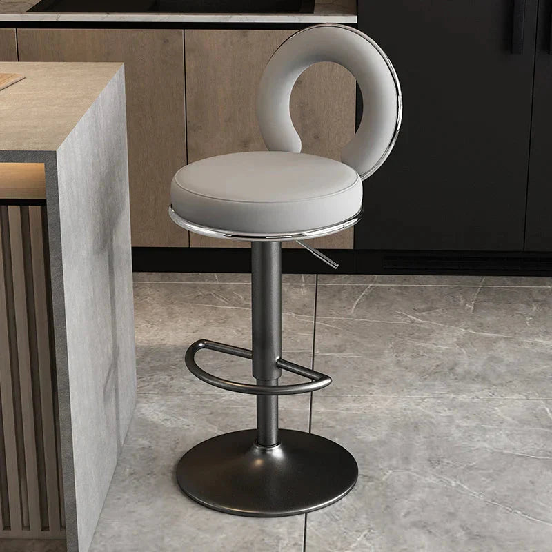 ChandeliersDecor.com-Bar Stools-Relaxing Swivel Altos Metal Backrest Bar Stools