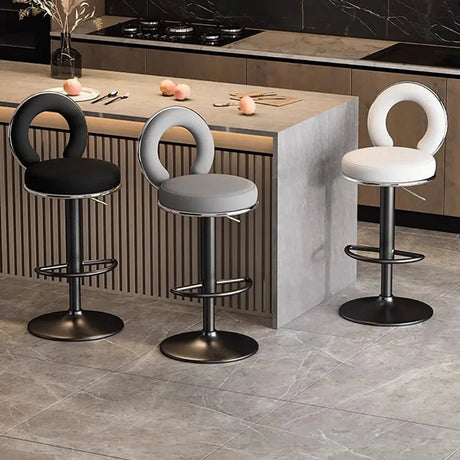 ChandeliersDecor.com-Bar Stools-Relaxing Swivel Altos Metal Backrest Bar Stools