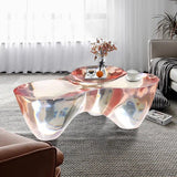 ChandeliersDecor.com-Coffee Tables-Resin Figurine Glass Coffee Table