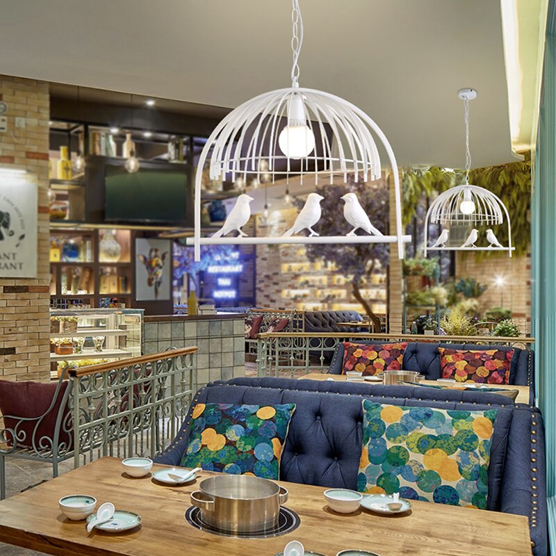 ChandeliersDecor.com-Pendant Lights-Resin Iron Bird Cage Chandelier