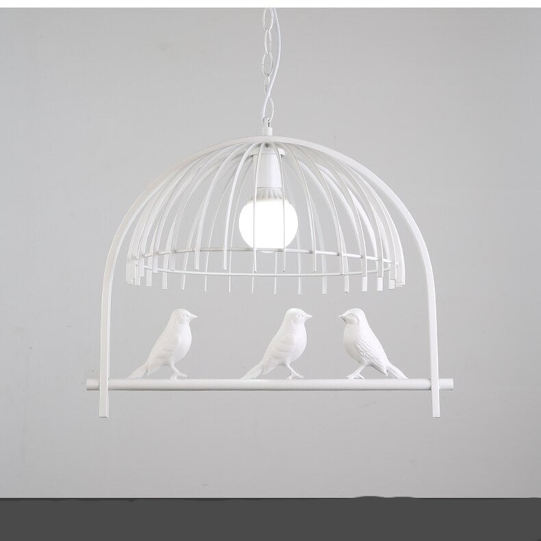 ChandeliersDecor.com-Pendant Lights-Resin Iron Bird Cage Chandelier