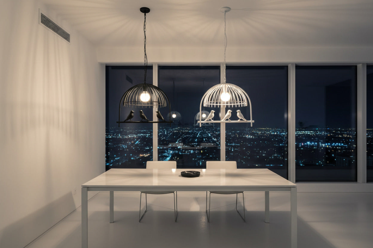 Resin Iron Bird Cage Chandelier-ChandeliersDecor.com