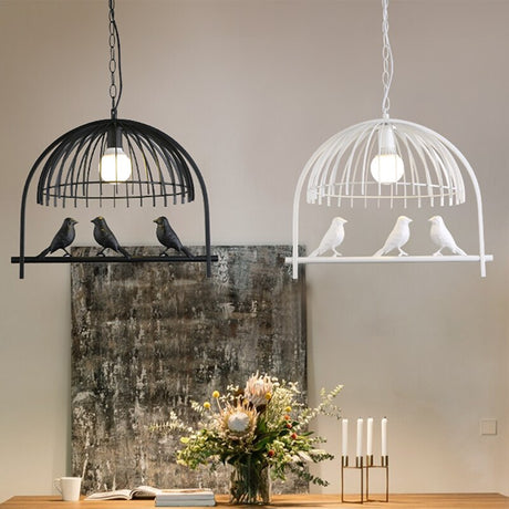 ChandeliersDecor.com-Pendant Lights-Resin Iron Bird Cage Chandelier