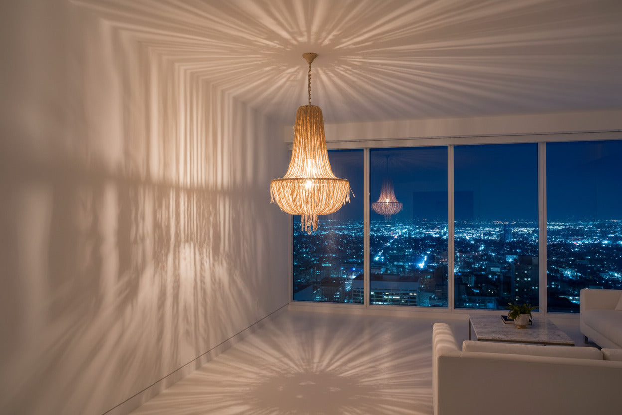 Retro Bamboo Jellyfish Chandelier - Unique Lighting Fixture-ChandeliersDecor.com