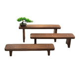 ChandeliersDecor.com-Benches-Retro Solid Oak Wood Shoe Long Bench