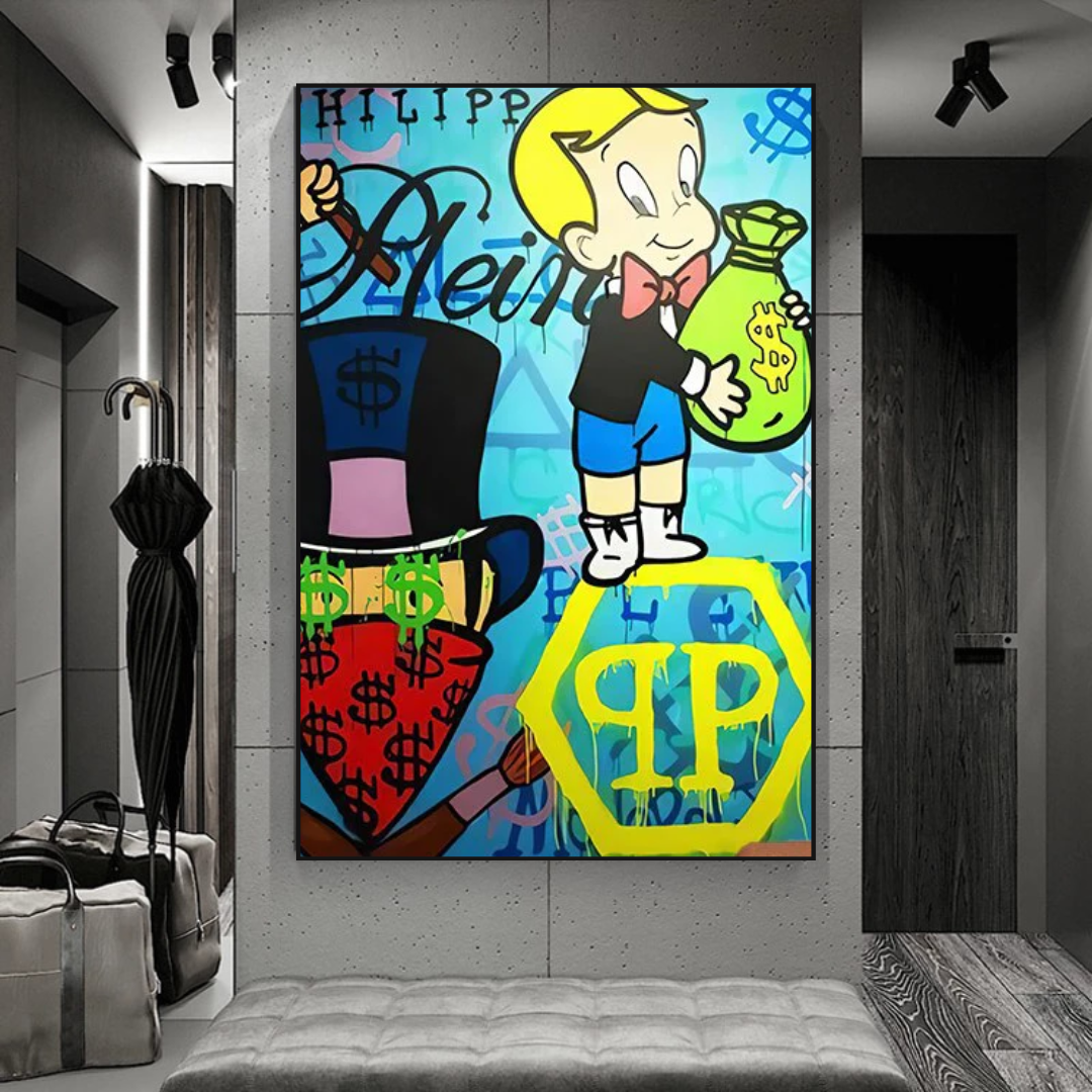 ChandeliersDecor.com-Monopoly Wall Poster-Richie Monopoly Canvas Wall Art