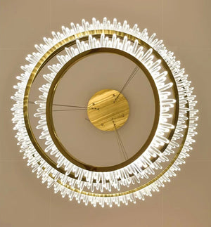ChandeliersDecor.com-Staircase Chandelier-Rings Crystal LED Staircase Chandelier: Elegance