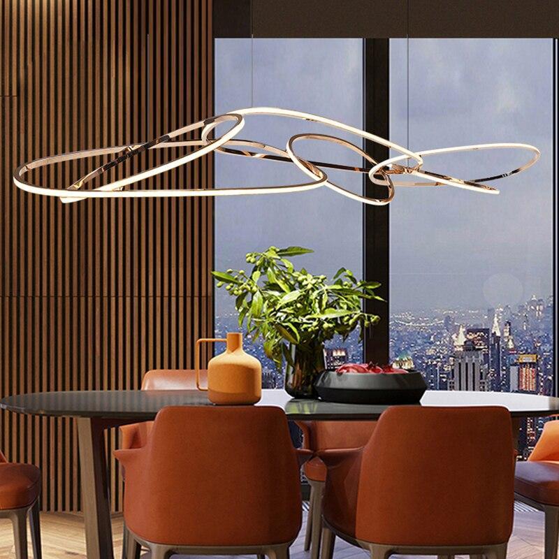 ChandeliersDecor.com-Kitchen Island-Rings LED Chandelier: Stunning Lighting Fixture