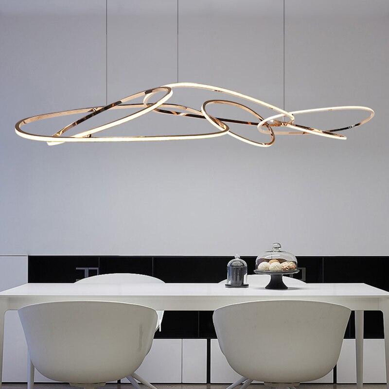 ChandeliersDecor.com-Kitchen Island-Rings LED Chandelier: Stunning Lighting Fixture