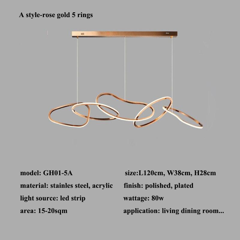 ChandeliersDecor.com-Kitchen Island-Rings LED Chandelier: Stunning Lighting Fixture
