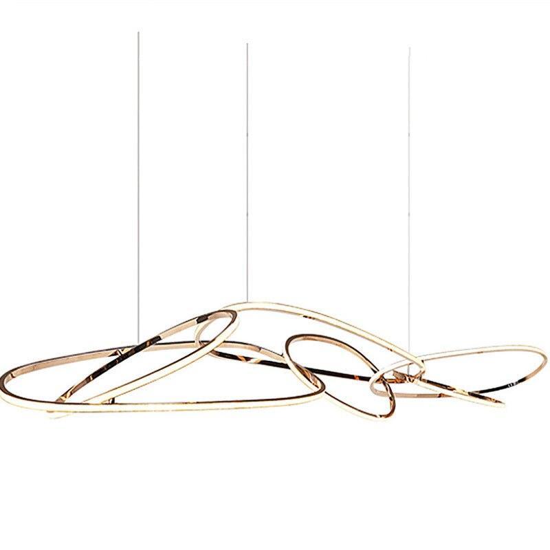 ChandeliersDecor.com-Kitchen Island-Rings LED Chandelier: Stunning Lighting Fixture