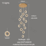 ChandeliersDecor.com-Staircase Chandelier-Rings LED Light Staircase Chandelier – Style Your Staircase