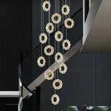 ChandeliersDecor.com-Staircase Chandelier-Rings LED Light Staircase Chandelier – Style Your Staircase