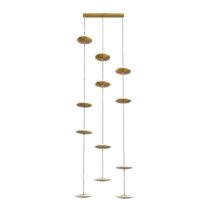 ChandeliersDecor.com-Staircase Chandelier-Rings LED Plate Staircase Chandelier