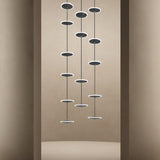 ChandeliersDecor.com-Staircase Chandelier-Rings LED Plate Staircase Chandelier
