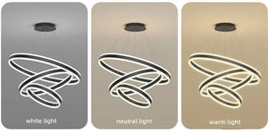 ChandeliersDecor.com-Staircase Chandeliers-Rings LED Staircase Chandelier: Unparalleled Elegance