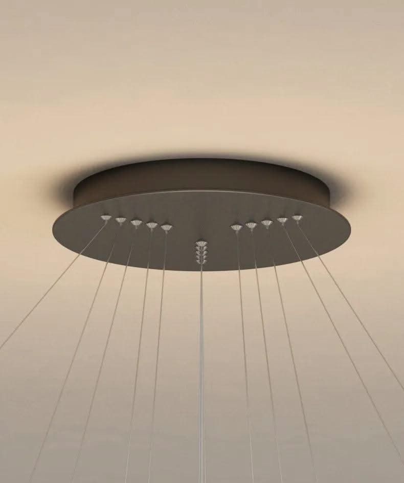 Rings LED Staircase Chandelier: Unparalleled Elegance-ChandeliersDecor.com
