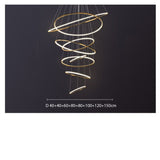 ChandeliersDecor.com-Staircase Chandelier-Rings Staircase Chandelier: Unparalleled Elegance