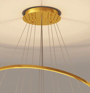 ChandeliersDecor.com-Staircase Chandelier-Rings Staircase Chandelier: Unparalleled Elegance