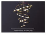 ChandeliersDecor.com-Staircase Chandelier-Rings Staircase Chandelier: Unparalleled Elegance