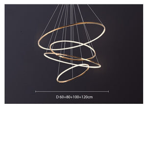 ChandeliersDecor.com-Staircase Chandelier-Rings Staircase Chandelier: Unparalleled Elegance