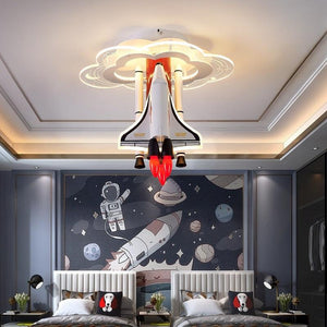 ChandeliersDecor.com-Kids Room Nursery Lighting-Rocket Astronaut LED Kids Room Ceiling Light