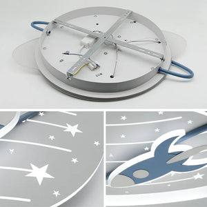 ChandeliersDecor.com-Kids Room Nursery Lighting-Rocket in Space Ceiling Light for Kids Room