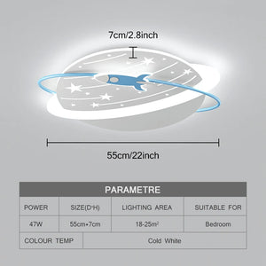 ChandeliersDecor.com-Kids Room Nursery Lighting-Rocket in Space Ceiling Light for Kids Room