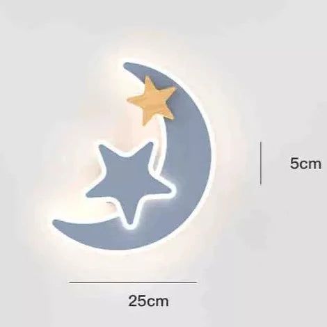 ChandeliersDecor.com-Kids Room Nursery Lighting-Rocket Moon Star Wall Lamp | Kid's room Lighting Decor