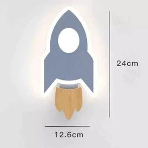 ChandeliersDecor.com-Kids Room Nursery Lighting-Rocket Moon Star Wall Lamp | Kid's room Lighting Decor