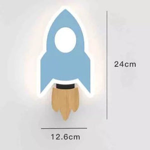 ChandeliersDecor.com-Kids Room Nursery Lighting-Rocket Moon Star Wall Lamp | Kid's room Lighting Decor