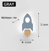 ChandeliersDecor.com-Kids Room Nursery Lighting-Rocket Moon Star Wall Lamp | Kid's room Lighting Decor