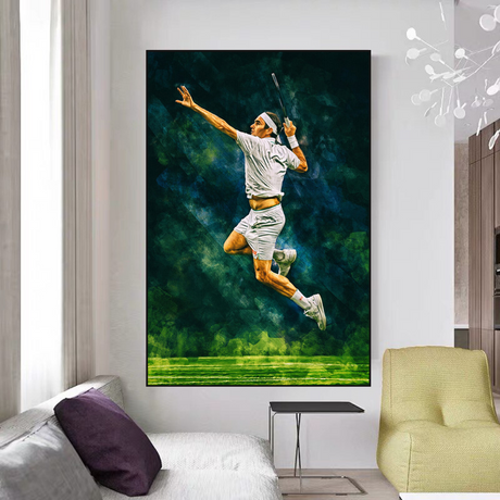 ChandeliersDecor.com-Wall Posters-Roger Federer Canvas Wall Art – Decor for Tennis Fans