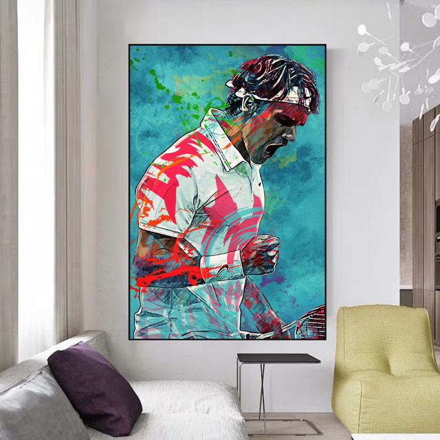 ChandeliersDecor.com-Wall Posters-Roger Federer Canvas Wall Art: The Tennis Legend