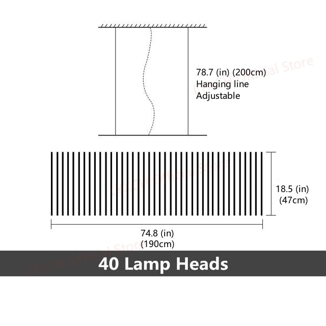 ChandeliersDecor.com-Kitchen Island-Rotatable Light Bars Chandelier: Illuminate Your Space