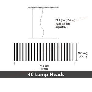 ChandeliersDecor.com-Kitchen Island-Rotatable Light Bars Chandelier: Illuminate Your Space