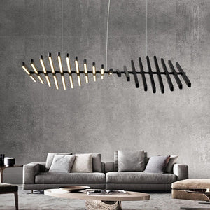 ChandeliersDecor.com-Kitchen Island-Rotatable Light Bars Chandelier: Illuminate Your Space