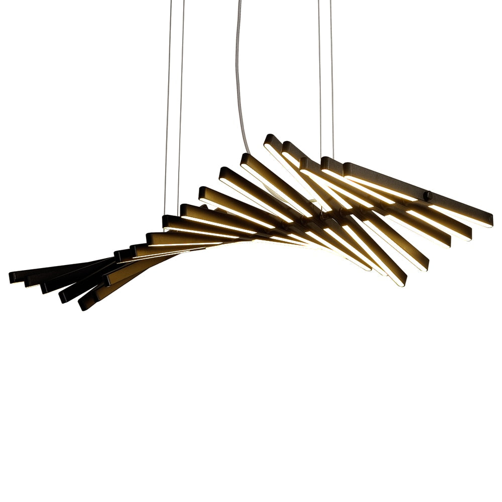 ChandeliersDecor.com-Kitchen Island-Rotatable Light Bars Chandelier: Illuminate Your Space