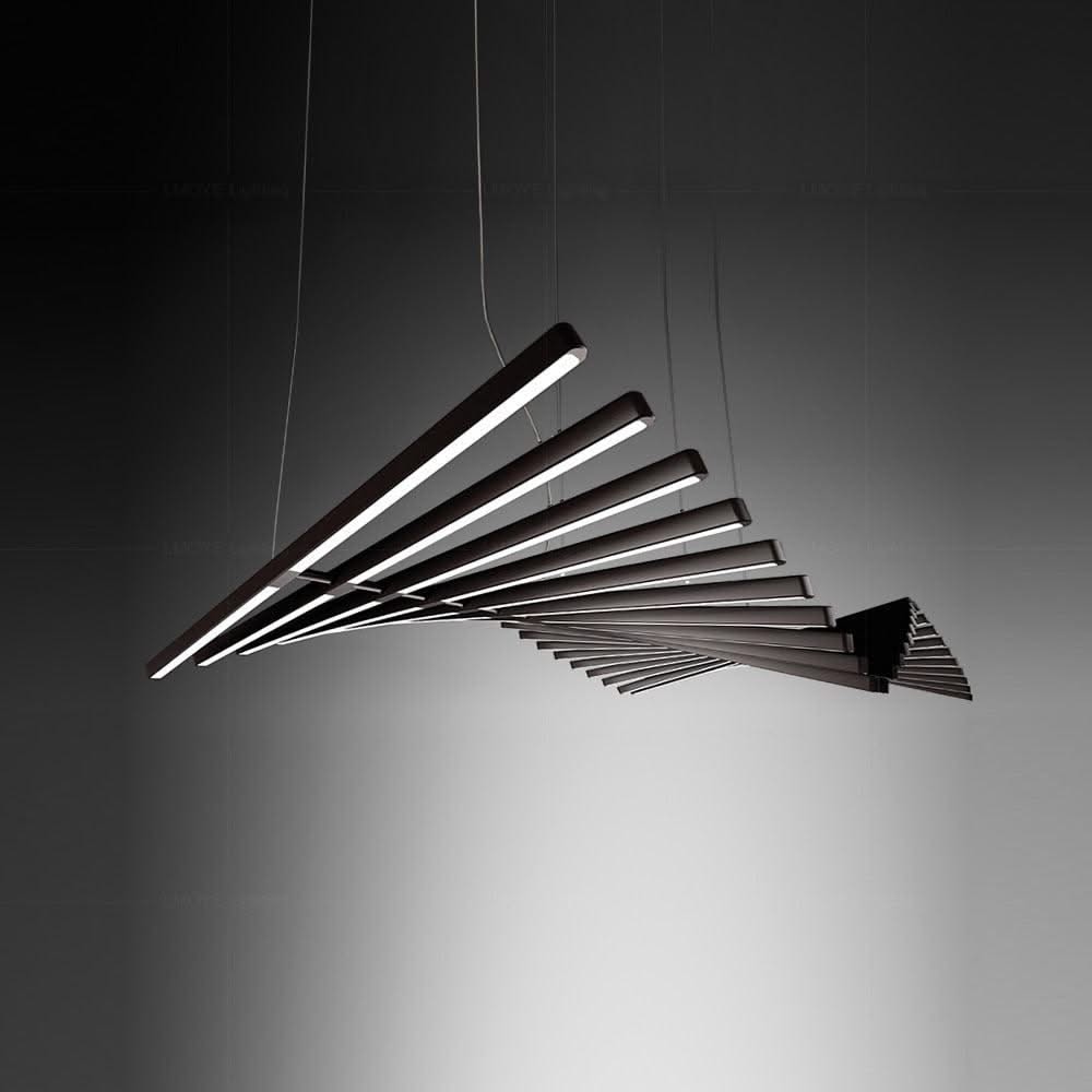 ChandeliersDecor.com-Kitchen Island-Rotatable Light Bars Chandelier: Illuminate Your Space